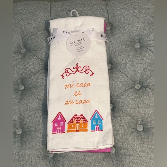 NWTS Set Of 3 “mi casa es su casa” Kitchen Towels Made By Rae Dunn. - Picture 2 of 4